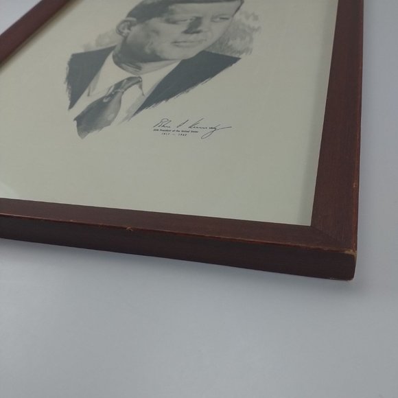 Vintage John F Kennedy Sketch 35th President Of The United States 1917 To 1963 - Picture 8 of 10